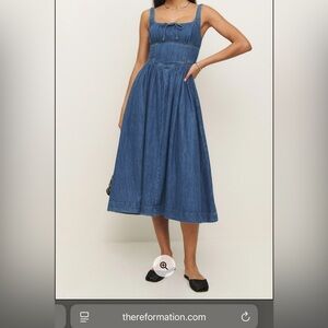 Reformation Balia Denim Midi Dress